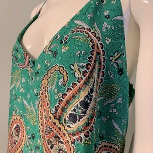 Beautiful Zara green paisley tank